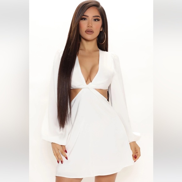 Brand new fashion nova white mini cut out dress - Picture 2 of 5